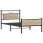 Preview: Bettgestell ohne Matratze Sonoma-Eiche 100x200 cm Holzwerkstoff