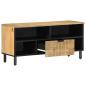 Preview: TV-Schrank Braun 100x33x46 cm Massivholz Mango
