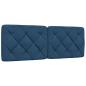 Preview: Bett mit Matratze Blau 140x190 cm Stoff