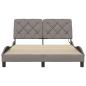 Preview: Bettgestell mit LED ohne Matratze Taupe 140x190 cm Stoff