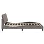 Preview: Bettgestell mit LED ohne Matratze Taupe 140x190 cm Stoff