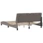 Preview: Bettgestell mit LED ohne Matratze Taupe 160x200 cm Stoff