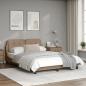 Preview: Bettgestell mit Kopfteil Cappuccino-Braun 120x200 cm Kunstleder
