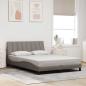 Preview: ARDEBO.de - Bettgestell ohne Matratze Taupe 140x190 cm Stoff