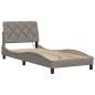 Preview: Bettgestell mit LED ohne Matratze Taupe 80x200 cm Stoff