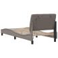 Preview: Bettgestell mit LED ohne Matratze Taupe 80x200 cm Stoff