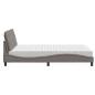 Preview: Bett mit Matratze Taupe 140x190 cm Stoff