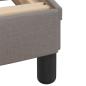 Preview: Bett mit Matratze Taupe 140x190 cm Stoff
