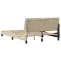 Preview: Bettgestell mit LED ohne Matratze Creme 140x190 cm Stoff