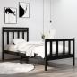 Preview: ARDEBO.de - Massivholzbett Schwarz 75x190 cm