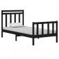 Preview: Massivholzbett Schwarz 75x190 cm