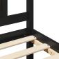 Preview: Massivholzbett Schwarz 140x190 cm