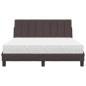 Preview: Bett mit Matratze Dunkelbraun 140x200 cm Stoff