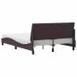 Preview: Bett mit Matratze Dunkelbraun 140x200 cm Stoff