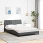 Preview: Bett mit Matratze Dunkelgrau 120x200 cm Stoff
