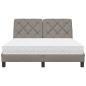 Preview: Bett mit Matratze Taupe 120x200 cm Stoff