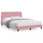 Preview: ARDEBO.de - Bett mit Matratze Rosa 120x200 cm Samt