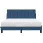Preview: Bett mit Matratze Blau 140x200 cm Stoff
