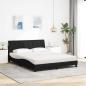 Preview: Bett mit Matratze Schwarz 160x200 cm Stoff
