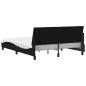 Preview: Bett mit Matratze Schwarz 160x200 cm Stoff