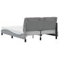 Preview: Bett mit Matratze Hellgrau 140x200 cm Stoff