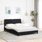 Preview: Bett mit Matratze Schwarz 120x200 cm Stoff