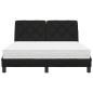 Preview: Bett mit Matratze Schwarz 120x200 cm Stoff