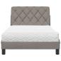 Preview: Bett mit Matratze Taupe 100x200 cm Stoff
