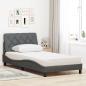 Preview: Bett mit Matratze Dunkelgrau 100x200 cm Stoff