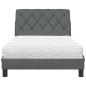 Preview: Bett mit Matratze Dunkelgrau 100x200 cm Stoff