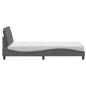 Preview: Bett mit Matratze Dunkelgrau 100x200 cm Stoff