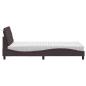 Preview: Bett mit Matratze Dunkelbraun 100x200 cm Stoff