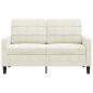 Preview: 2-Sitzer-Sofa Creme 120 cm Samt