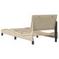 Preview: Bettgestell ohne Matratze Creme 80x200 cm Stoff