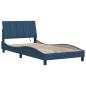 Preview: Bettgestell ohne Matratze Blau 100x200 cm Stoff