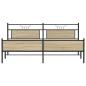 Preview: Metallbett ohne Matratze Sonoma-Eiche 200x200 cm