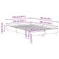 Preview: Bettgestell ohne Matratze Schwarz 135x190 cm Holzwerkstoff