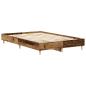 Preview: Bettgestell ohne Matratze Altholz-Optik 135x190cm Holzwerkstoff