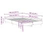 Preview: Bettgestell ohne Matratze Altholz-Optik 135x190cm Holzwerkstoff