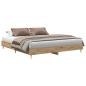 Preview: Bettgestell ohne Matratze Artisan-Eiche 200x200cm Holzwerkstoff