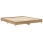 Preview: Bettgestell ohne Matratze Artisan-Eiche 200x200cm Holzwerkstoff