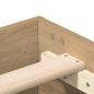 Preview: Bettgestell ohne Matratze Artisan-Eiche 200x200cm Holzwerkstoff