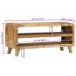 Preview: TV-Schrank 105x46x32 cm Raues Massivholz Mango