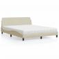 Preview: ARDEBO.de - Bett mit Matratze Creme 160x200 cm Stoff