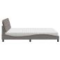 Preview: Bett mit Matratze Taupe 160x200 cm Stoff