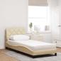 Preview: Bett mit Matratze Creme 80x200 cm Stoff