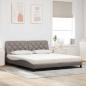 Preview: Bett mit Matratze Taupe 180x200 cm Stoff