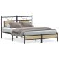 Preview: Bettgestell ohne Matratze Sonoma-Eiche 137x190 cm Holzwerkstoff