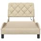 Preview: Bettgestell mit LED ohne Matratze Creme 80x200 cm Stoff