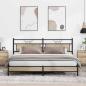 Preview: ARDEBO.de - Metallbett ohne Matratze Sonoma-Eiche 200x200 cm